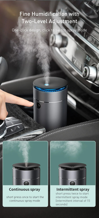 DriveAura Car Diffuser – LED Aromatherapy Humidifier & Air Purifier for a Fresh, Calm Journey