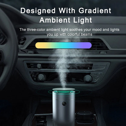 DriveAura Car Diffuser – LED Aromatherapy Humidifier & Air Purifier for a Fresh, Calm Journey