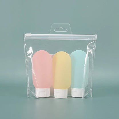 PureVoyage Refillable Travel Bottles – 3/4Pcs Soft Squeeze Tubes for Lotion, Shampoo & Gel (30/60/100ML)