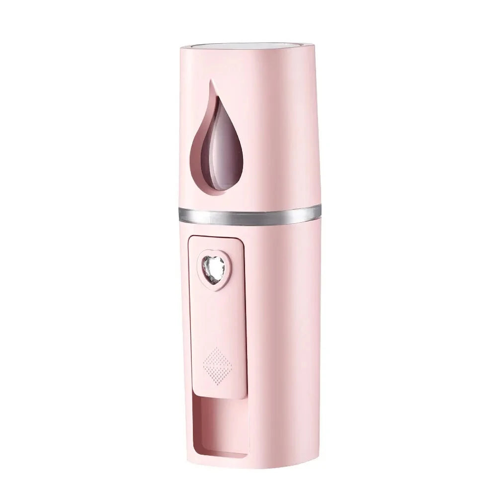 GlowMist Mini Facial Sprayer – 20ML USB Rechargeable Nano Steamer for Instant Skin Hydration