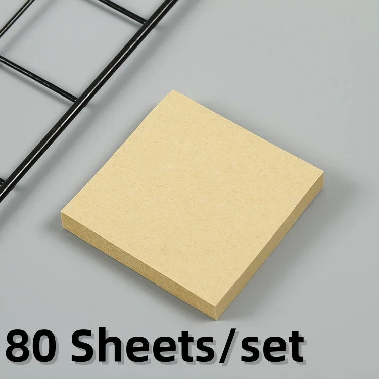 EcoNote Kraft Sticky Pad – 80 Sheets Lined Memo Notes for Study & Daily Organisation