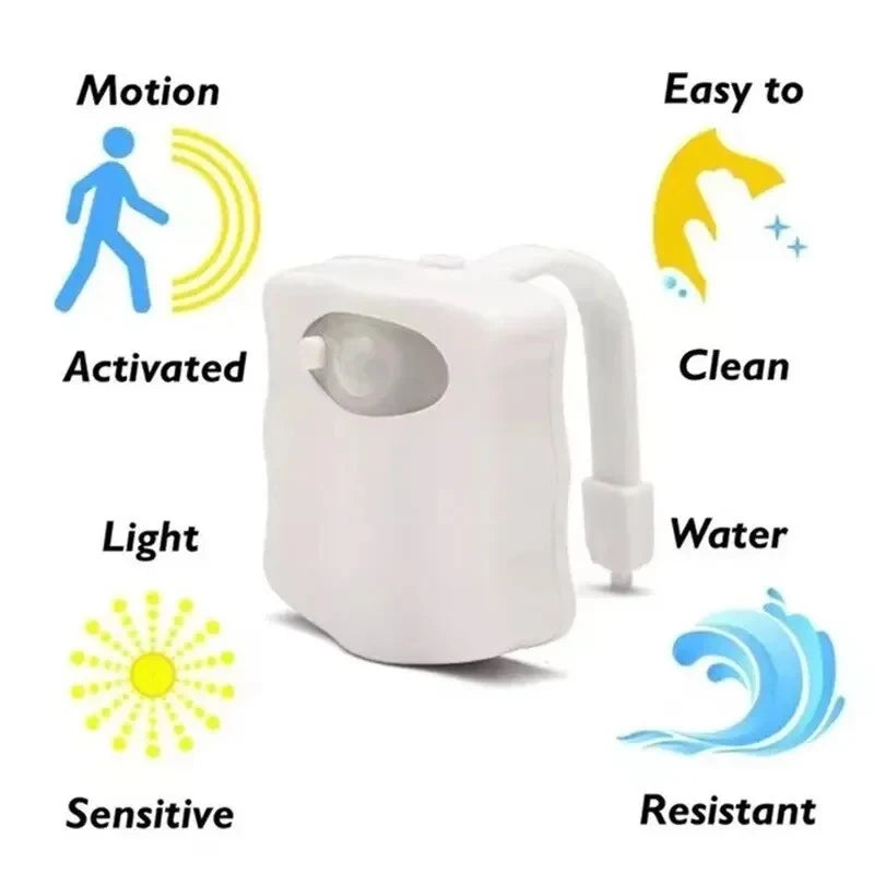 AuraLite Wireless Motion Sensor LED Night Light – Colourful RGB Lamp for Home & Bathroom