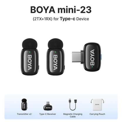 Microfone de lapela sem fio BOYA Mini para iOS e Android