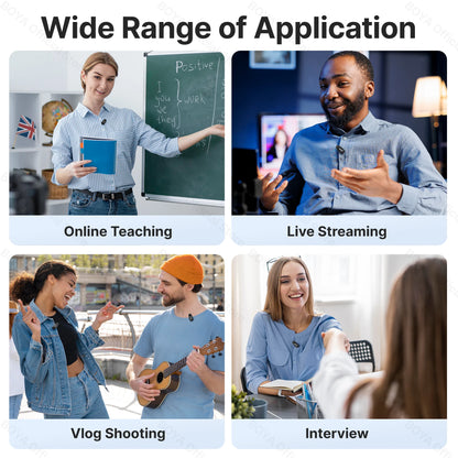 Microfone de lapela sem fio BOYA Mini para iOS e Android