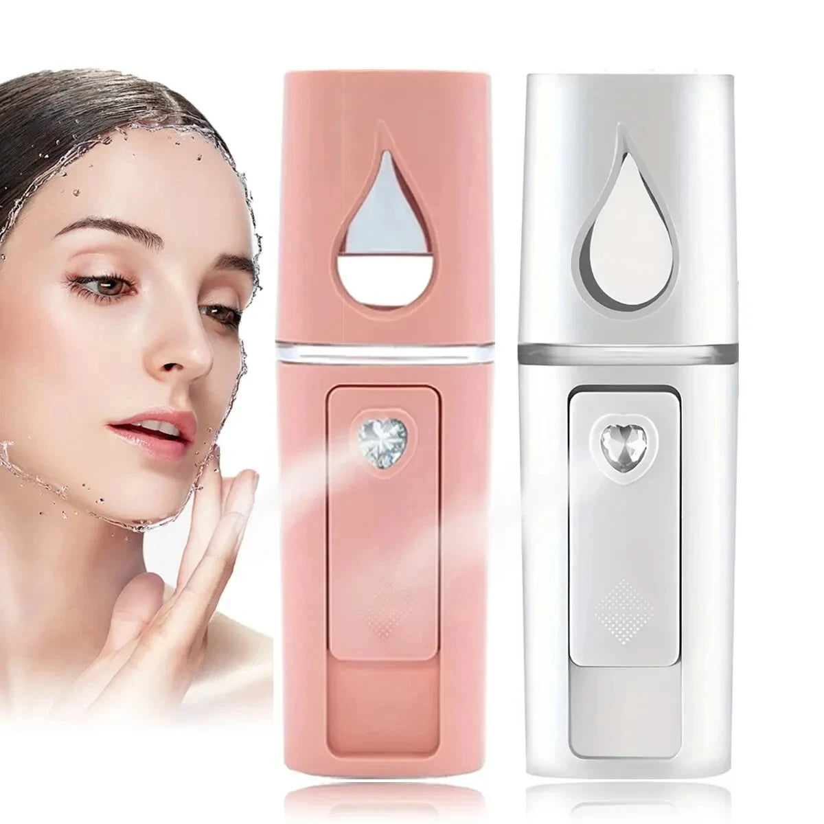 GlowMist Mini Facial Sprayer – 20ML USB Rechargeable Nano Steamer for Instant Skin Hydration