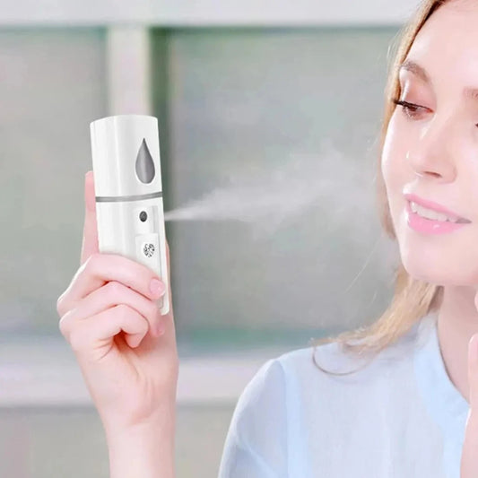 GlowMist Mini Facial Sprayer – 20ML USB Rechargeable Nano Steamer for Instant Skin Hydration