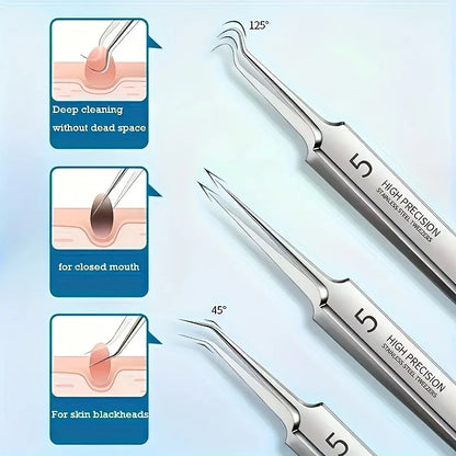 PureSkin Pro Blackhead Remover Kit – Stainless Steel Acne & Blemish Extraction Tools