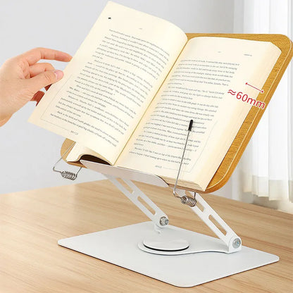 Transparent Adjustable Book Stand – Hands-Free Reading Support for Bed & Desk