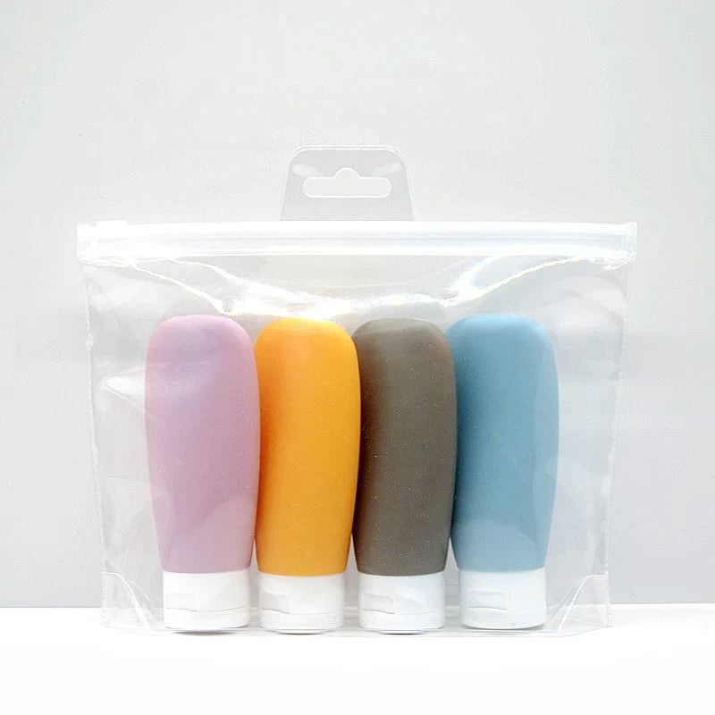PureVoyage Refillable Travel Bottles – 3/4Pcs Soft Squeeze Tubes for Lotion, Shampoo & Gel (30/60/100ML)