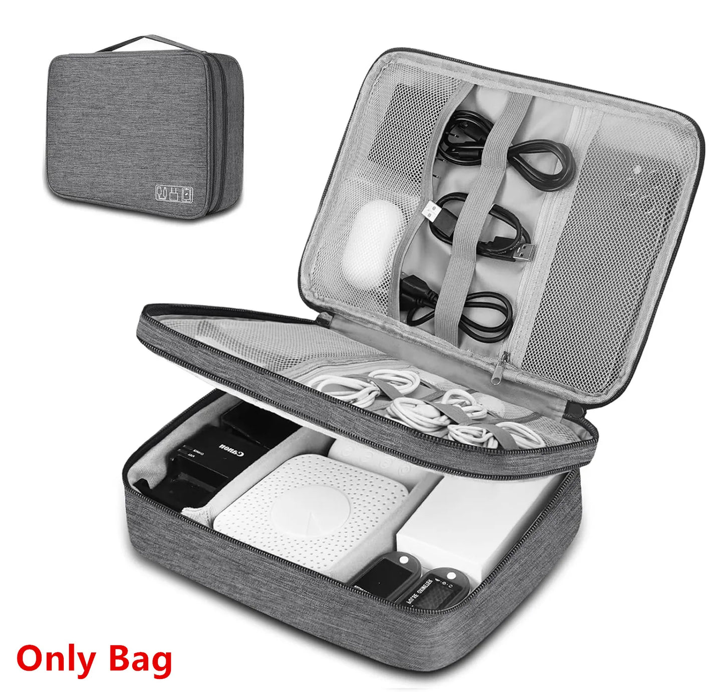 TechPouch Waterproof Travel Cable Organiser – Portable Electronic Accessories Storage Bag