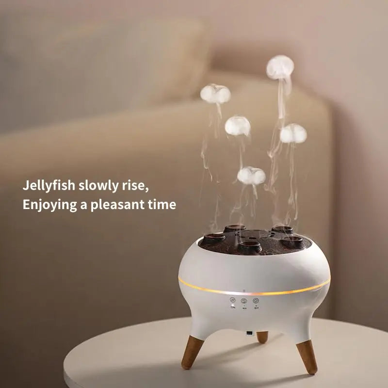 AquaLume Jellyfish Humidifier – 250ML Essential Oil Diffuser with Remote & 7-Colour LED Night Light