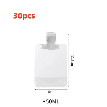 TravelEase Refillable Bottles Set – 10Pcs 30/50/100ML Leak-Proof Cosmetic Containers for Toiletries & Skincare