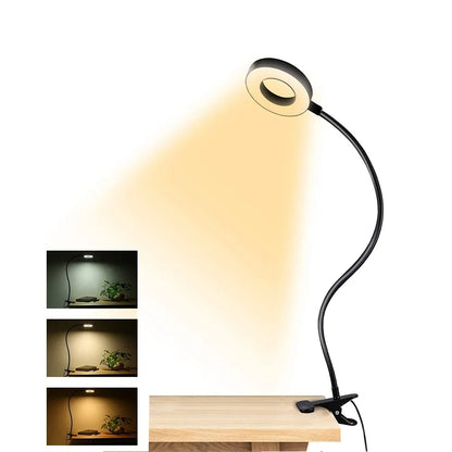 LumaFlex Clip-On Desk Lamp – 48 LED Eye-Caring Light with 360° Flexible Gooseneck & USB Power