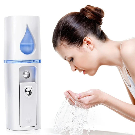 GlowMist Mini Facial Sprayer – 20ML USB Rechargeable Nano Steamer for Instant Skin Hydration