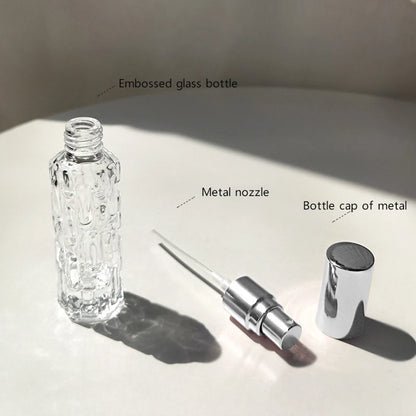 LuxeMist Mini Perfume Spray – 10ml Refillable Glass Bottle with Aluminium Atomiser Cap