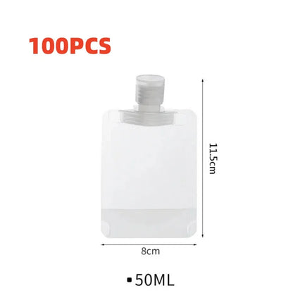 TravelEase Refillable Bottles Set – 10Pcs 30/50/100ML Leak-Proof Cosmetic Containers for Toiletries & Skincare