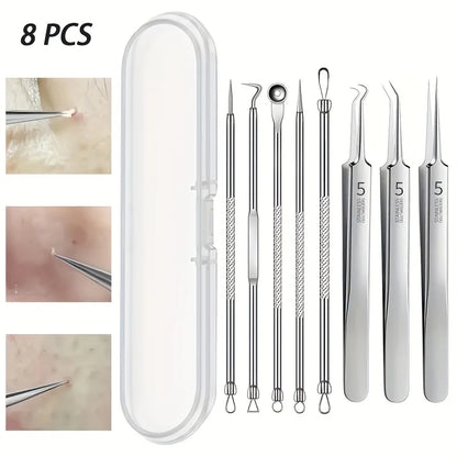 PureSkin Pro Blackhead Remover Kit – Stainless Steel Acne & Blemish Extraction Tools