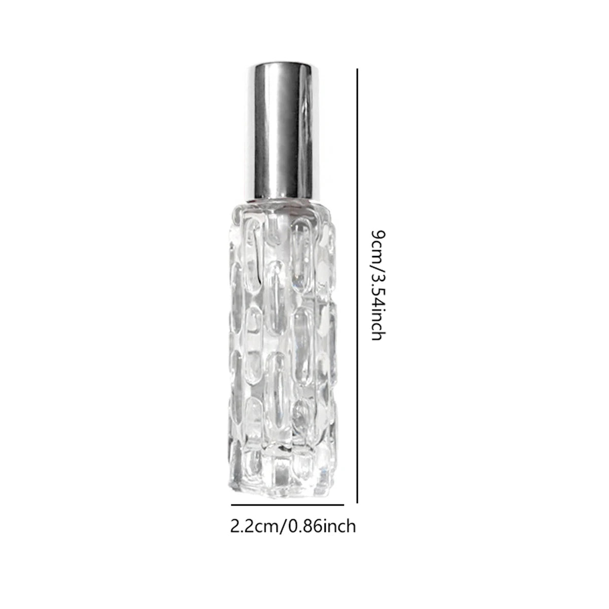 LuxeMist Mini Perfume Spray – 10ml Refillable Glass Bottle with Aluminium Atomiser Cap