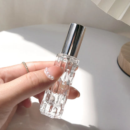 LuxeMist Mini Perfume Spray – 10ml Refillable Glass Bottle with Aluminium Atomiser Cap
