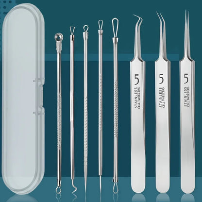 PureSkin Pro Blackhead Remover Kit – Stainless Steel Acne & Blemish Extraction Tools