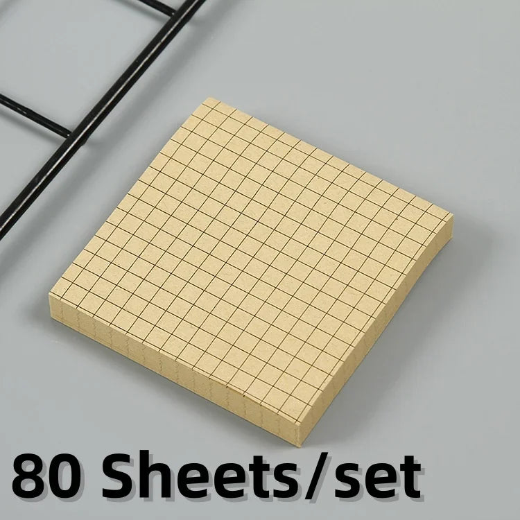 EcoNote Kraft Sticky Pad – 80 Sheets Lined Memo Notes for Study & Daily Organisation