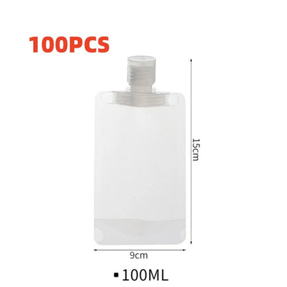 TravelEase Refillable Bottles Set – 10Pcs 30/50/100ML Leak-Proof Cosmetic Containers for Toiletries & Skincare