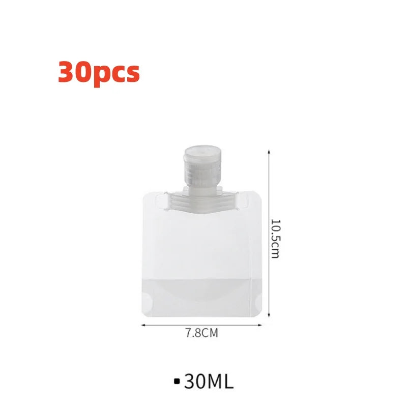 TravelEase Refillable Bottles Set – 10Pcs 30/50/100ML Leak-Proof Cosmetic Containers for Toiletries & Skincare