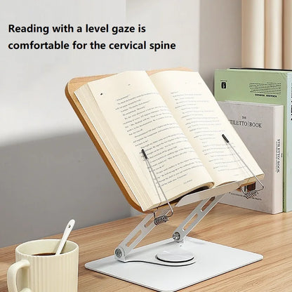 Transparent Adjustable Book Stand – Hands-Free Reading Support for Bed & Desk