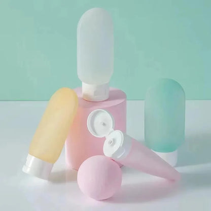 PureVoyage Refillable Travel Bottles – 3/4Pcs Soft Squeeze Tubes for Lotion, Shampoo & Gel (30/60/100ML)