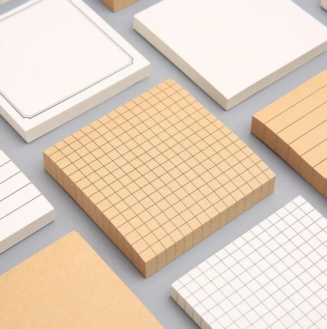 EcoNote Kraft Sticky Pad – 80 Sheets Lined Memo Notes for Study & Daily Organisation