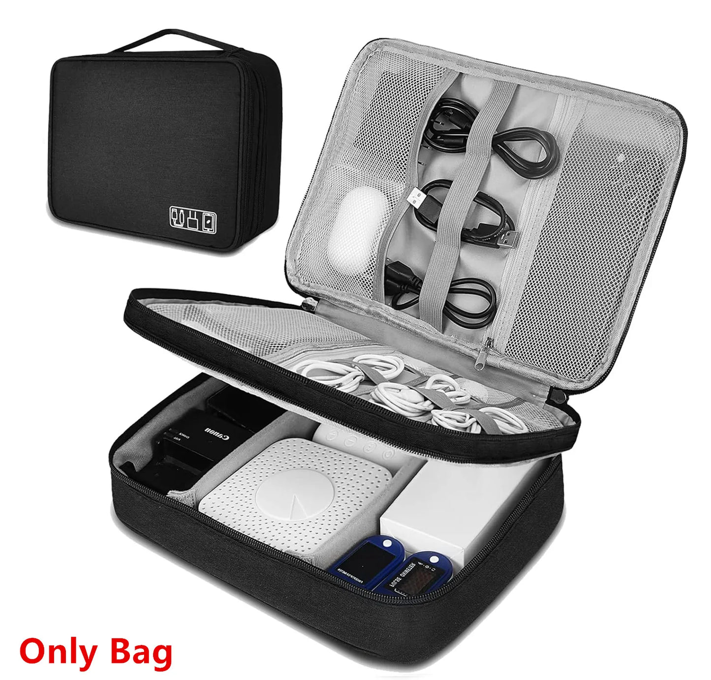 TechPouch Waterproof Travel Cable Organiser – Portable Electronic Accessories Storage Bag