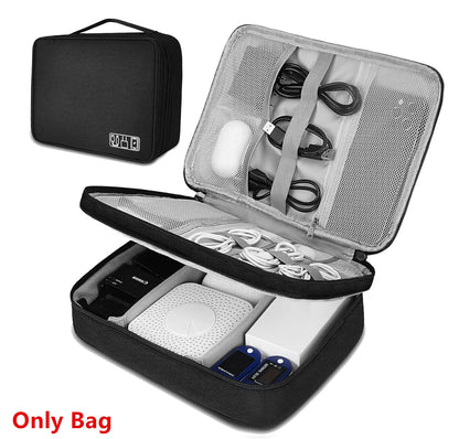 TechPouch Waterproof Travel Cable Organiser – Portable Electronic Accessories Storage Bag