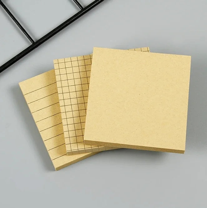 EcoNote Kraft Sticky Pad – 80 Sheets Lined Memo Notes for Study & Daily Organisation