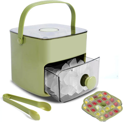 Bandeja de gelo com 48 grades e compartimento de armazenamento – Liberação fácil com um toque