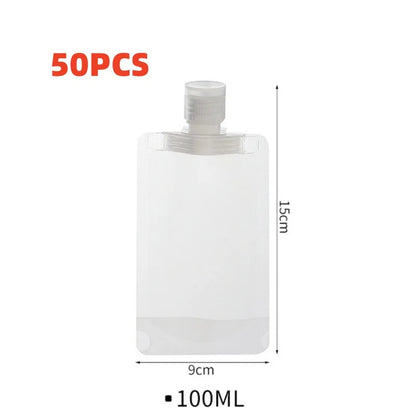 TravelEase Refillable Bottles Set – 10Pcs 30/50/100ML Leak-Proof Cosmetic Containers for Toiletries & Skincare