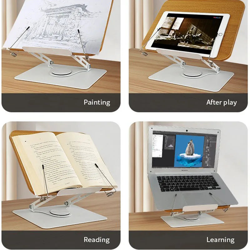 Transparent Adjustable Book Stand – Hands-Free Reading Support for Bed & Desk