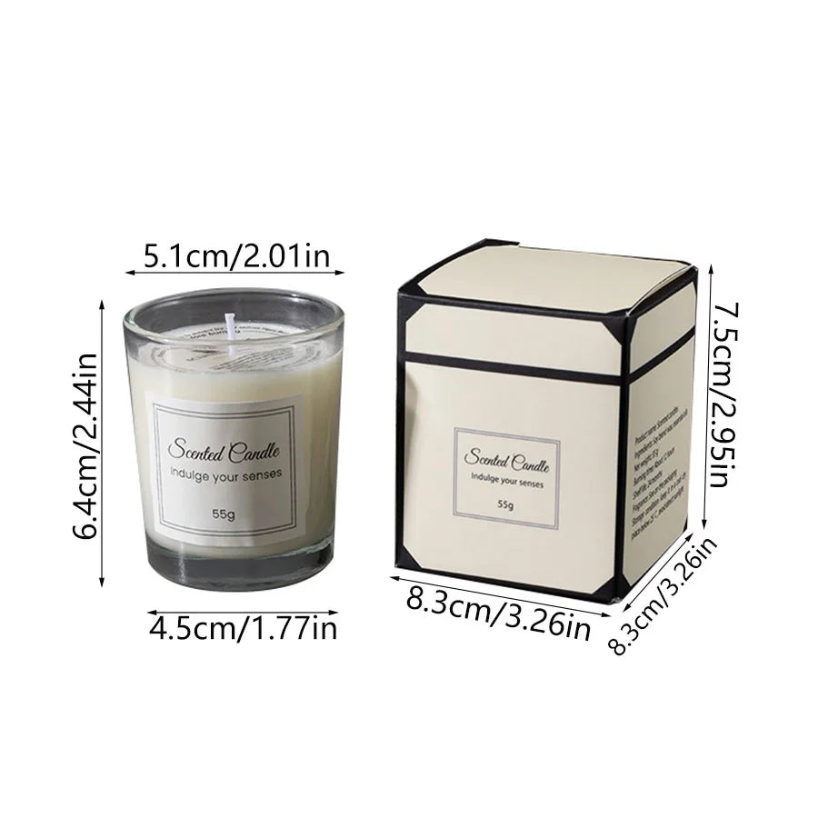 PureAura Luxury Candle Set – Handmade Soy Wax Glass Candles with Aromatherapy Fragrance
