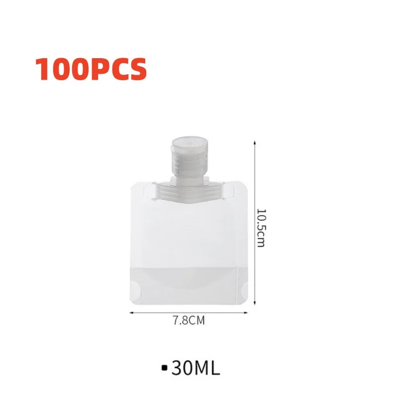 TravelEase Refillable Bottles Set – 10Pcs 30/50/100ML Leak-Proof Cosmetic Containers for Toiletries & Skincare