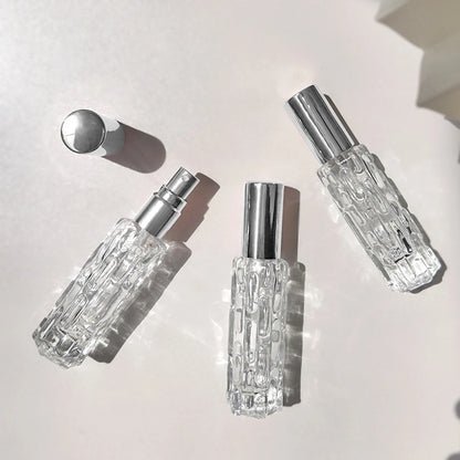 LuxeMist Mini Perfume Spray – 10ml Refillable Glass Bottle with Aluminium Atomiser Cap